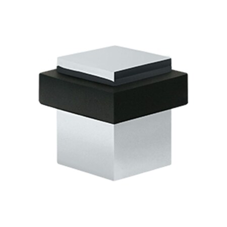 Patioplus 1.37 in. Square Universal Floor Bumper, Bright Chrome - Solid Brass PA134494